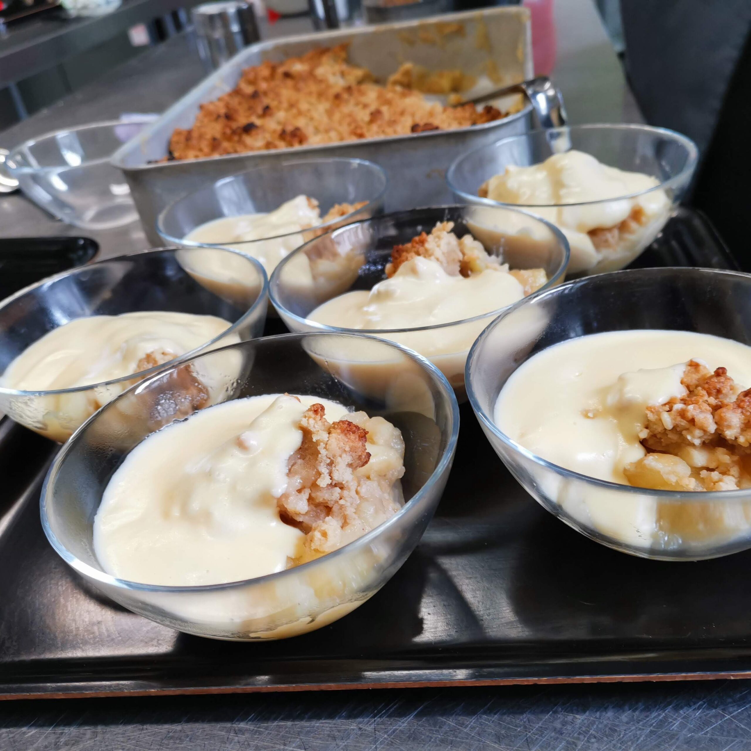 Apple Crumble & Custard